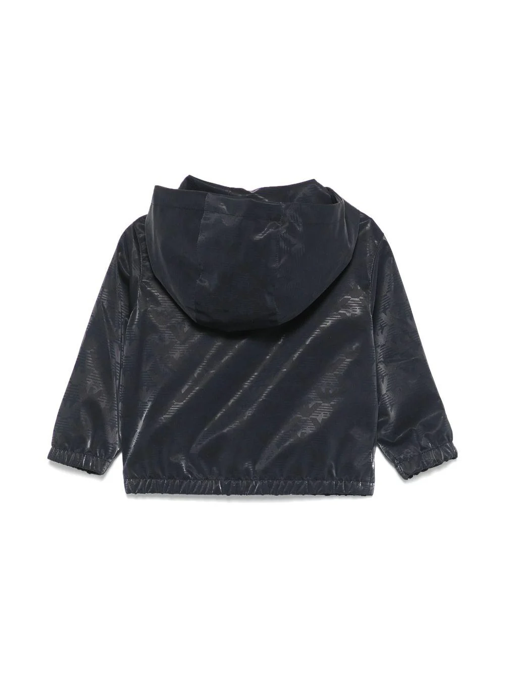 Giubbino per neonato Emporio Armani Kids blu con logo gommato - Image 2