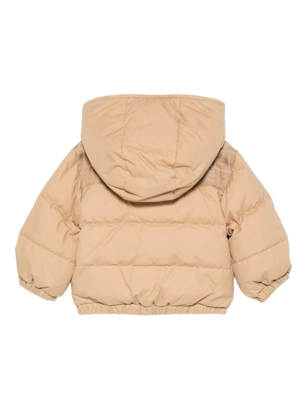 Giubbino per neonato Fendi Kids beige con dettaglio con logo FF - Image 2