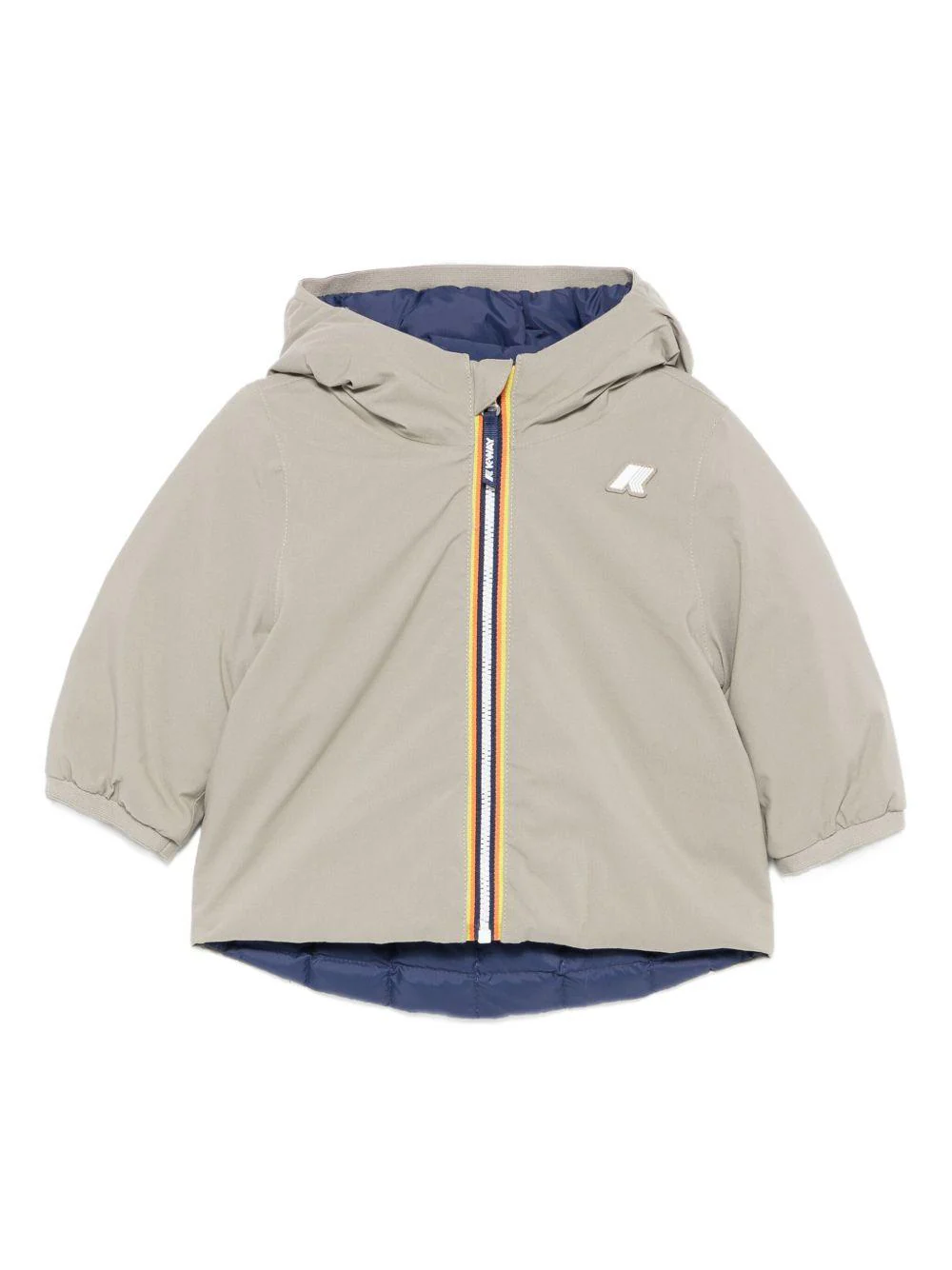 Giubbino per neonato K-Way Kids grigio con design reversibile