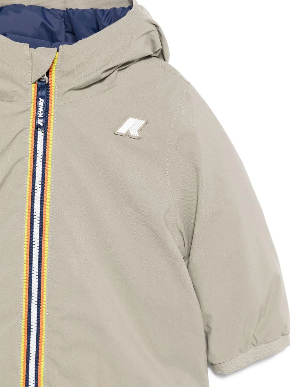 Giubbino per neonato K-Way Kids grigio con design reversibile - Image 3