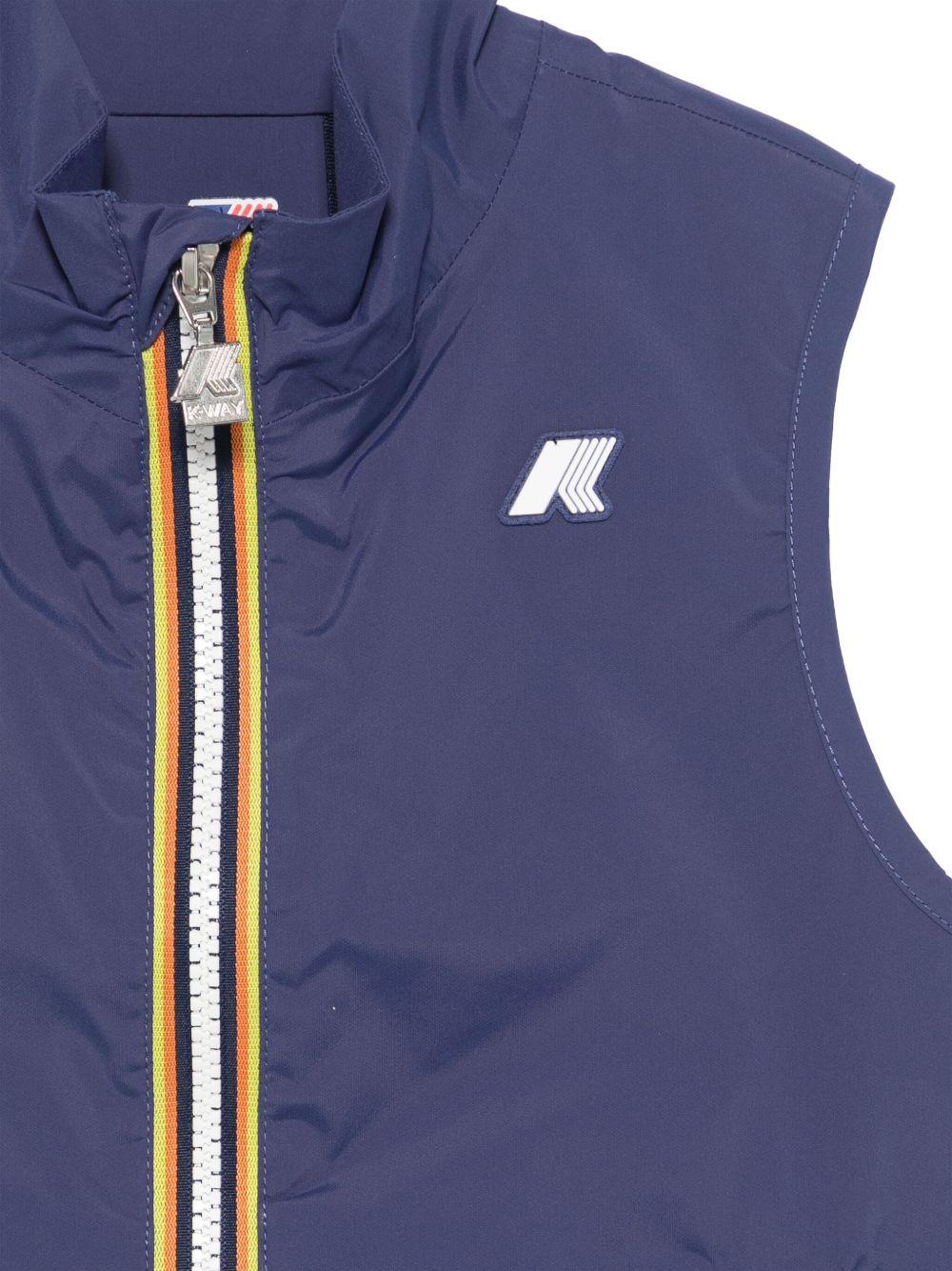 Giubbino smanicato P. Valen per bambino K Way Kids blu con antivento - Image 3