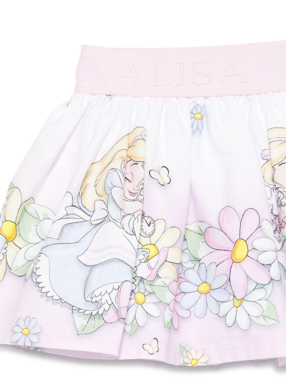 Gonna Alice MONNALISA x Disney per neonata Monnalisa rosa con fodera integrale - Image 2