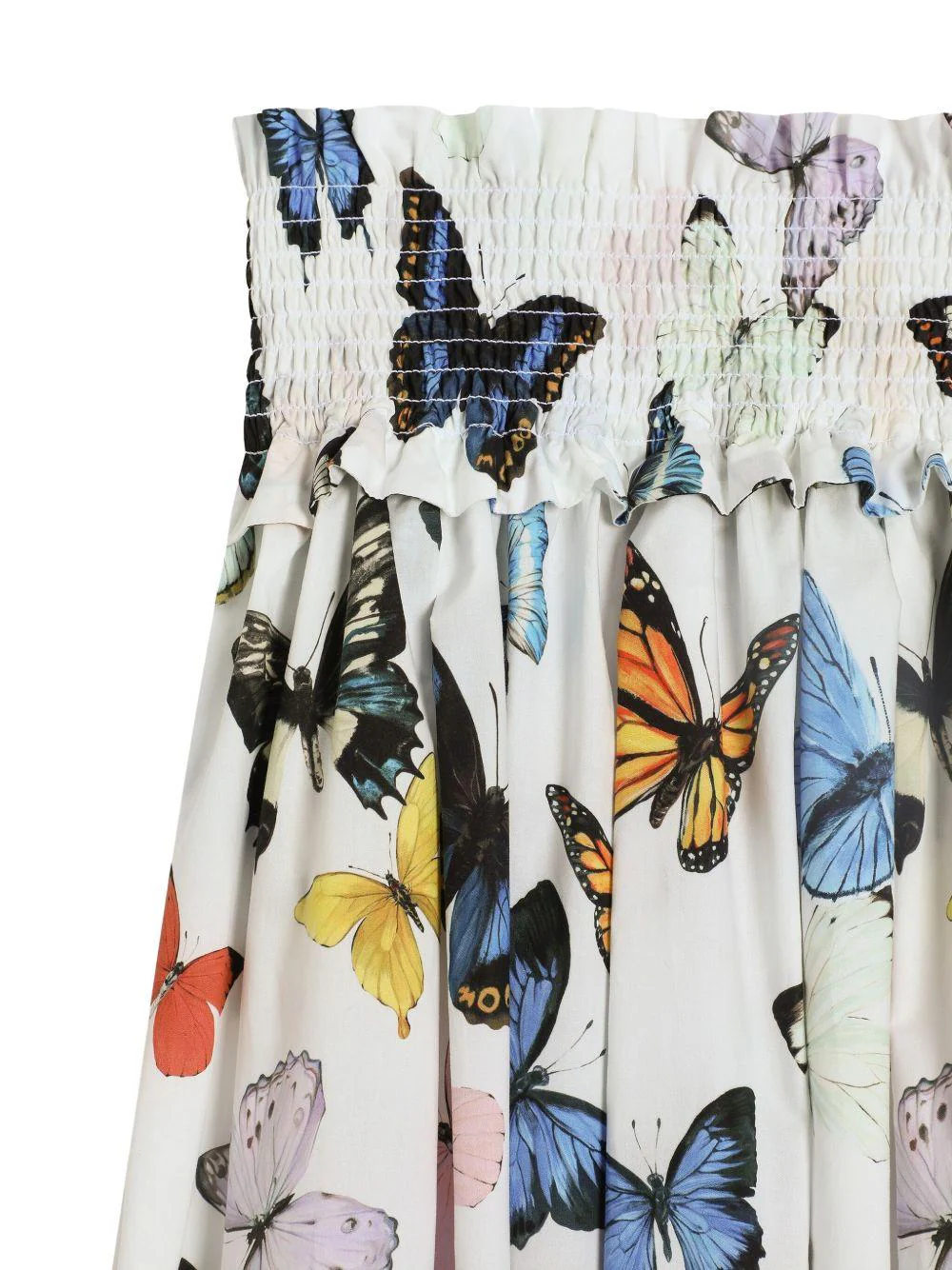Gonna midi con stampa per bambina Dolce & Gabbana Kids bianco con orlo svasato - Image 4