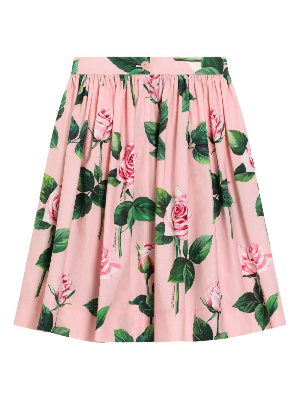 Gonna per bambina Dolce & Gabbana Kids rosa con dettagli plissettati - Image 2