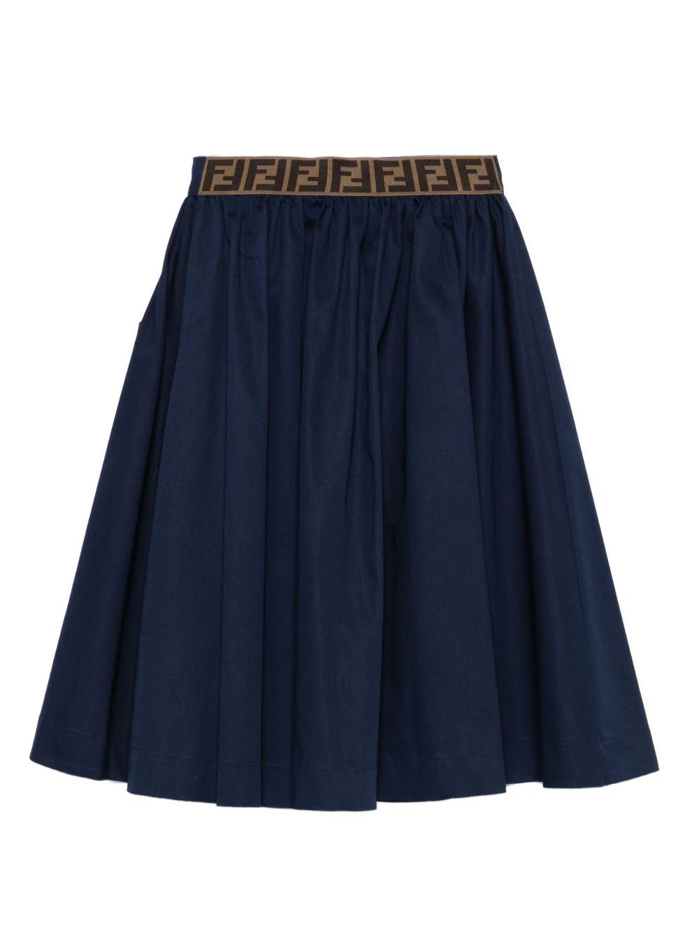 Gonna per bambina Fendi Kids blu con bottoni sul davanti - Image 2