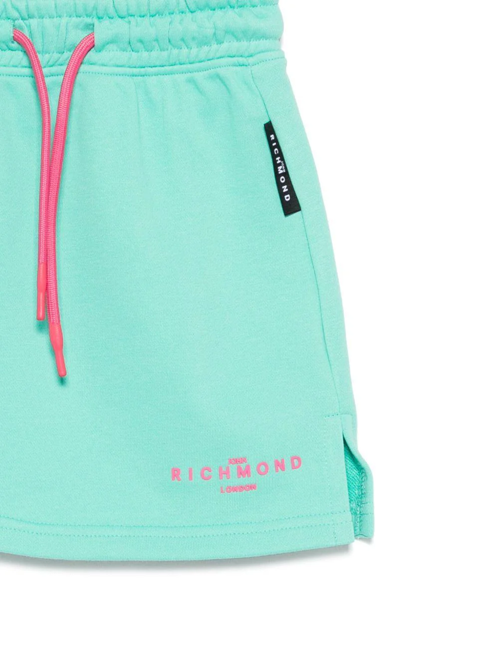 Gonna per bambina John Richmond Junior verde acqua con logo gommato - Image 3