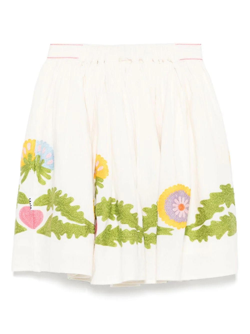 Gonna per bambina molo beige Bonnie con vita elasticizzata sul retro - Image 2