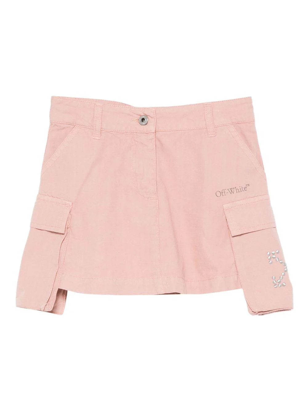 Gonna per bambina Off-White Kids rosa con tasche laterali con patta
