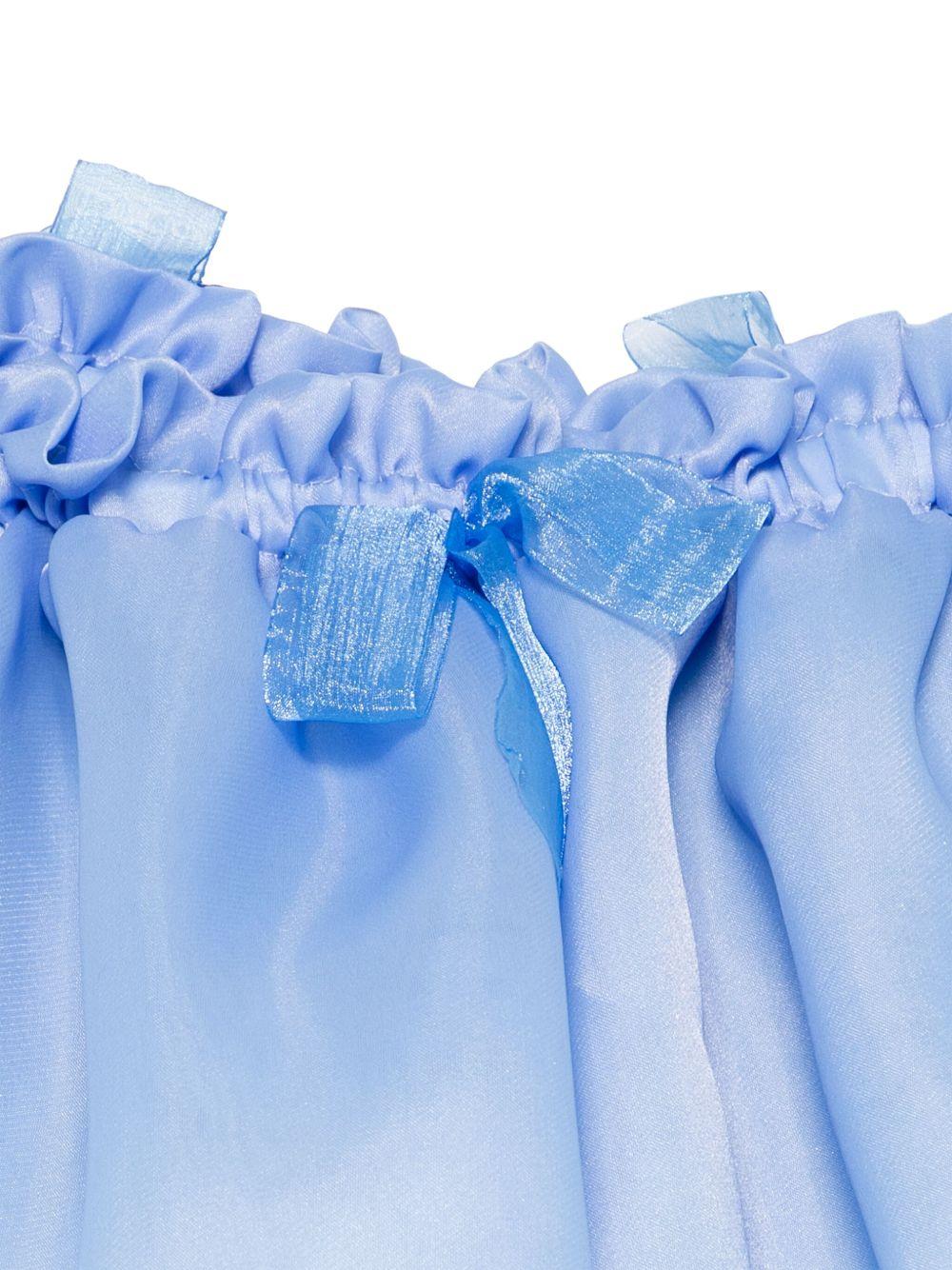 Gonna per neonata A'lapage azzurro in organza - Image 3
