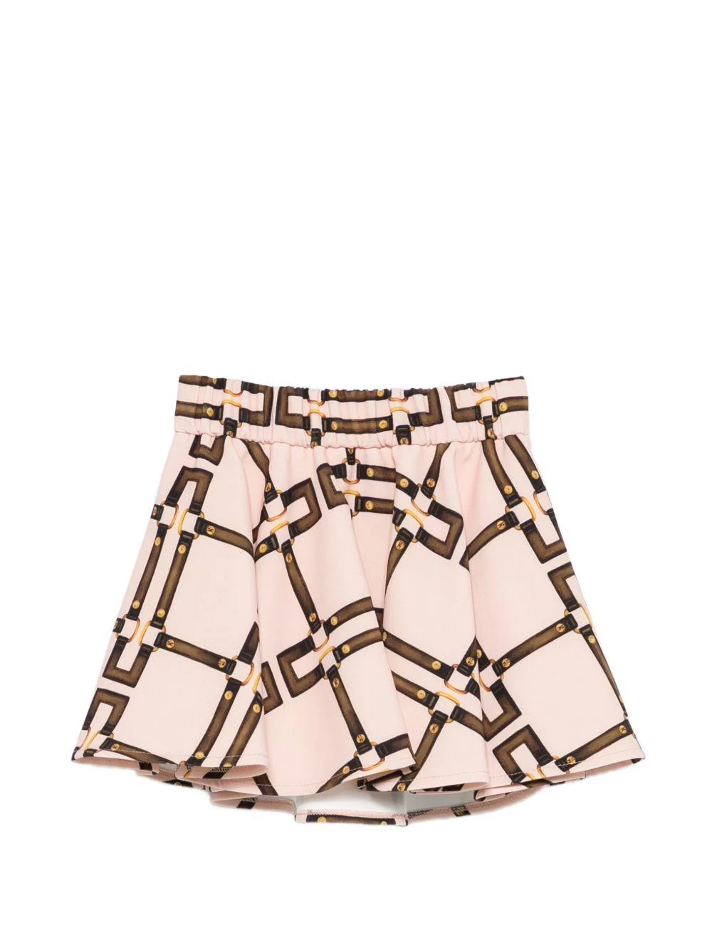 Gonna per neonata Elisabetta Franchi La Mia Bambina rosa con stampa geometrica - Image 2