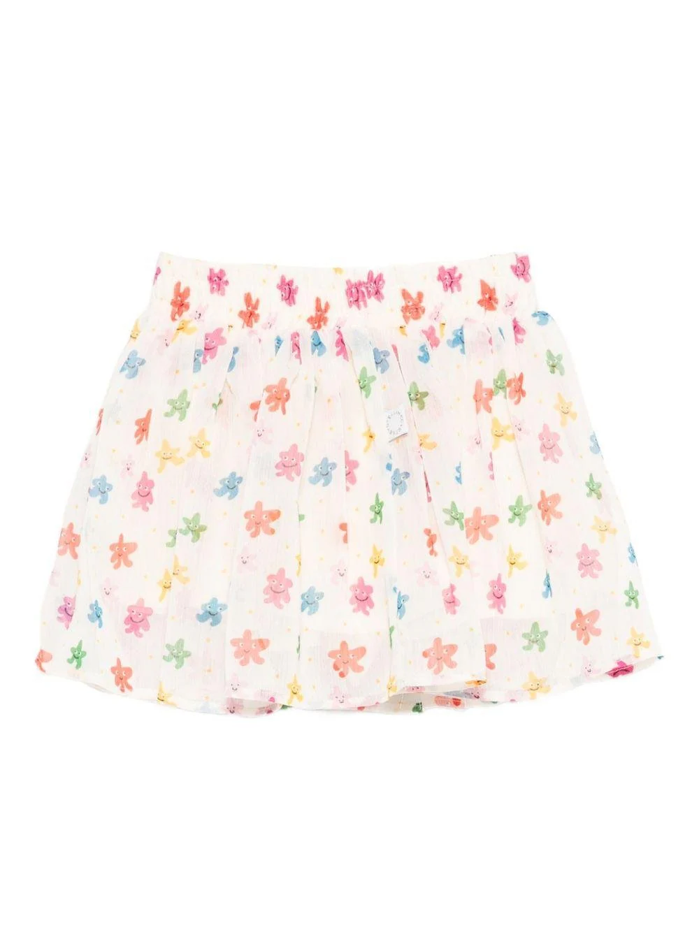 Gonna per neonata Stella McCartney Kids bianco a fiori con vita elasticizzata - Image 2
