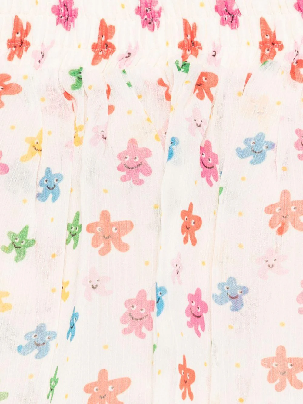 Gonna per neonata Stella McCartney Kids bianco a fiori con vita elasticizzata - Image 3