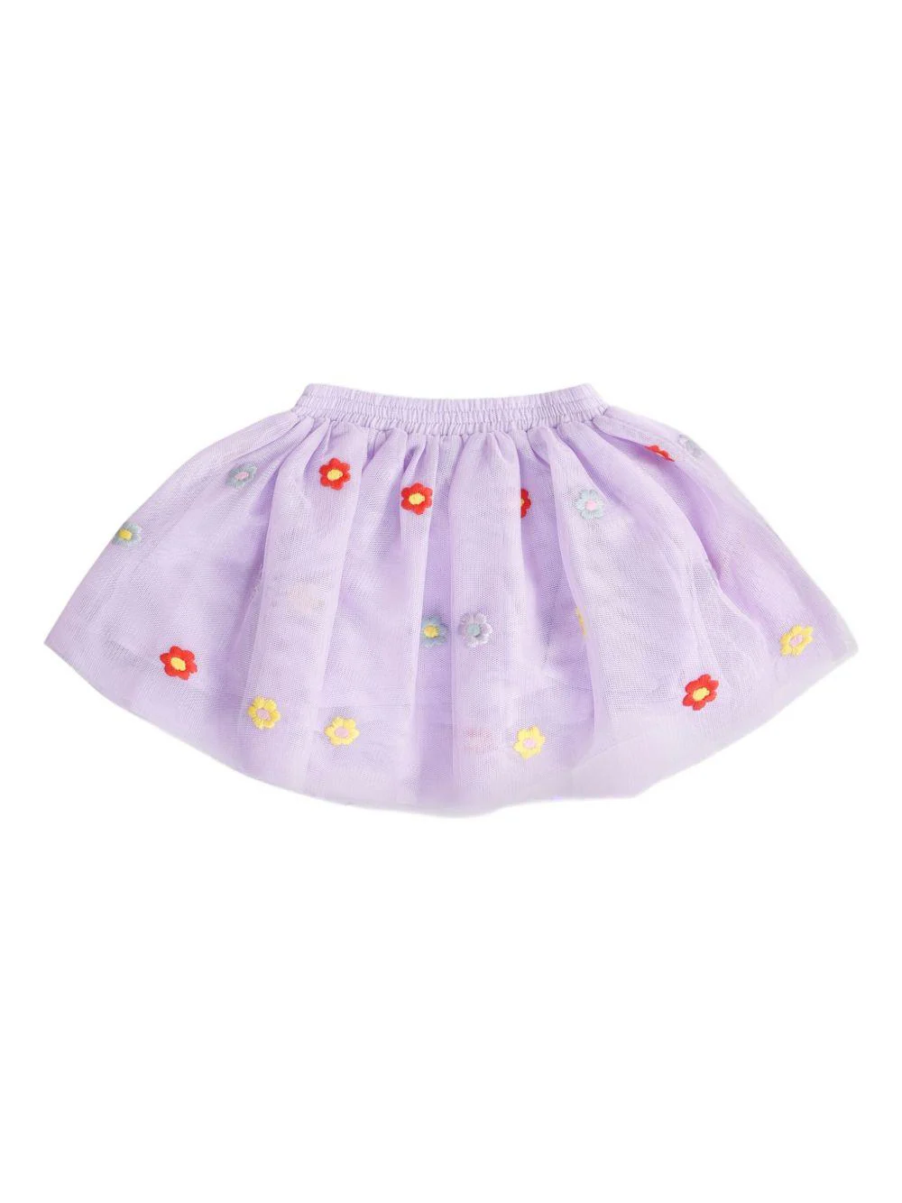 Gonna per neonata Stella McCartney Kids lilla in tulle con ricamo floreale - Image 2