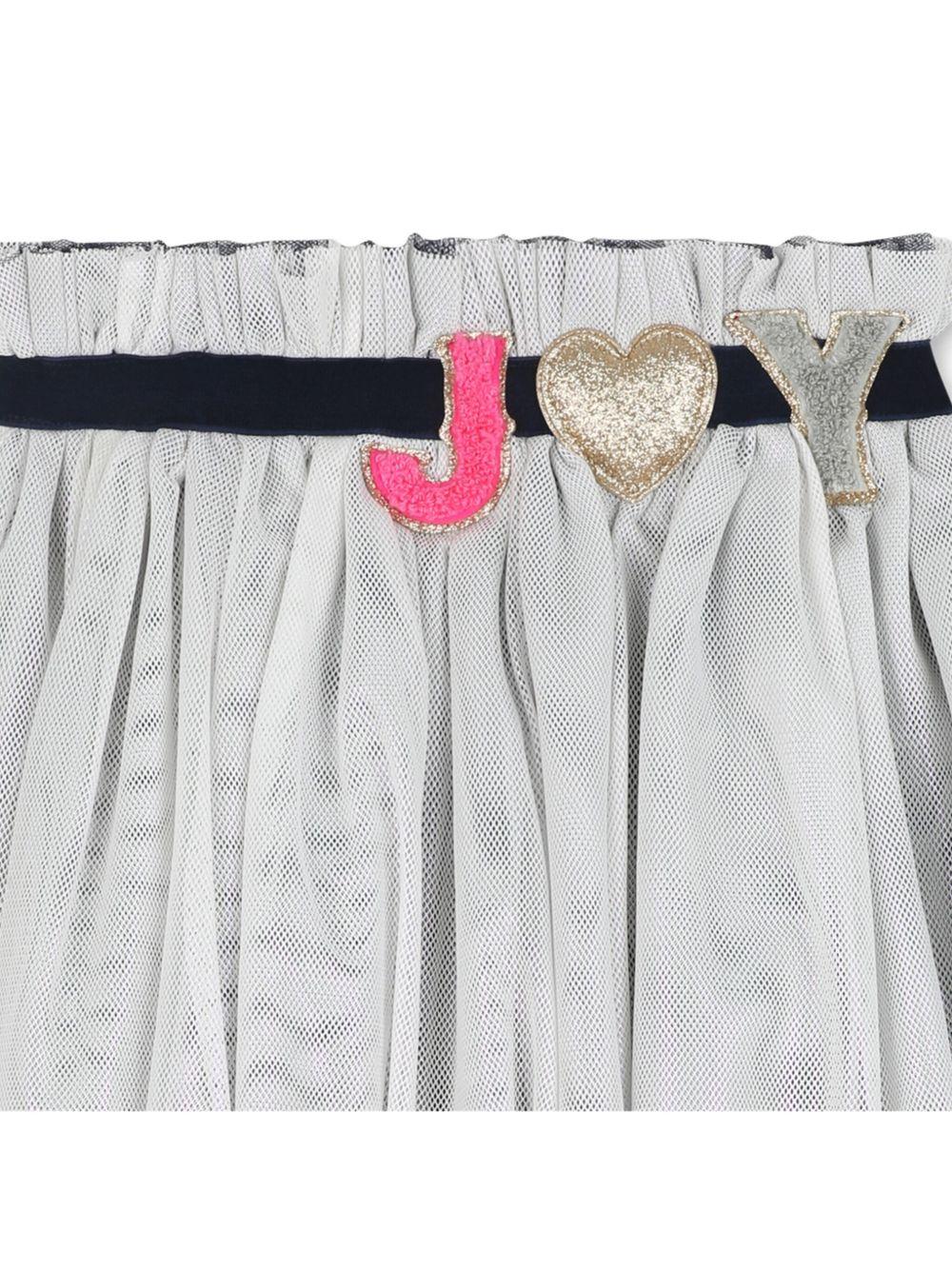 Gonna plissettata per bambina Billieblush bianco con paillettes - Image 3