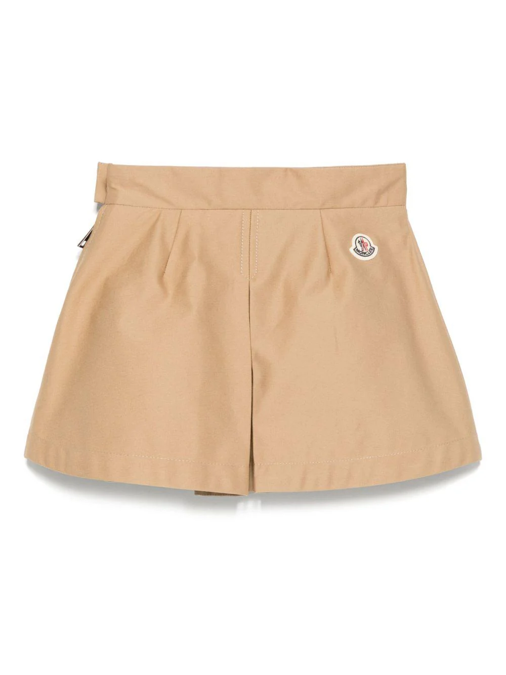 Gonna plissettata per bambina Moncler Enfant beige con chiusura laterale con zip - Image 4