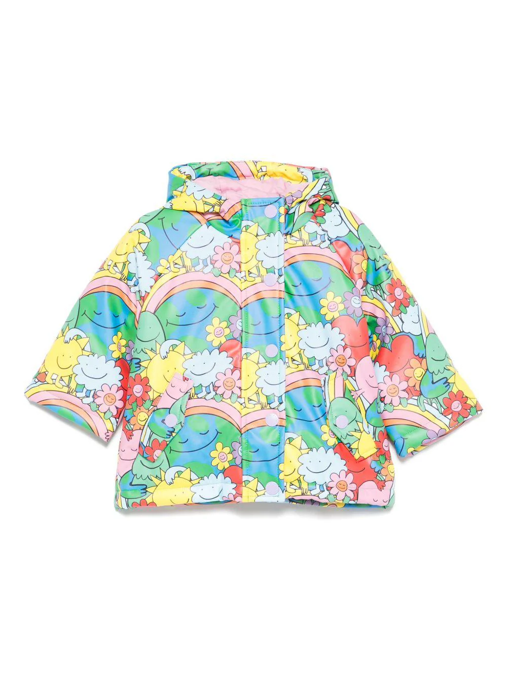 Impermeabile per neonata Stella McCartney Kids multicolore con stampa grafica