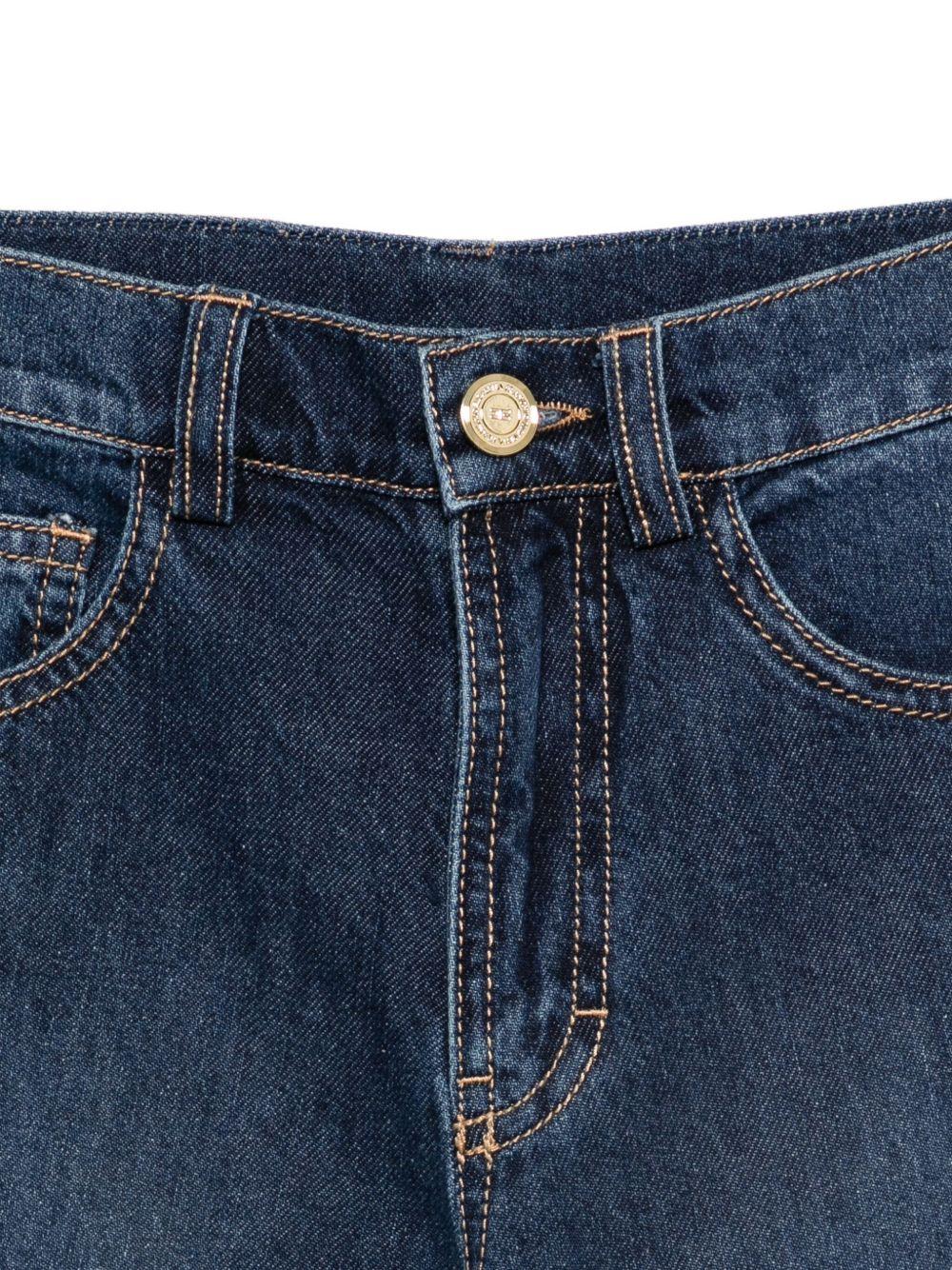 Jeans per bambina Elisabetta Franchi La Mia Bambina denim con stampa logo - Image 3