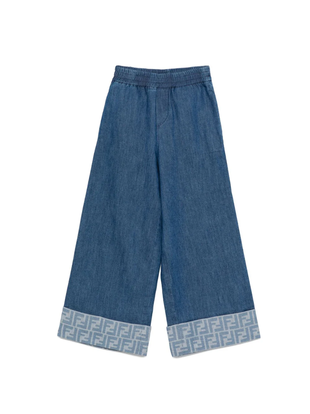Jeans per bambina Fendi Kids in denim con motivo FF