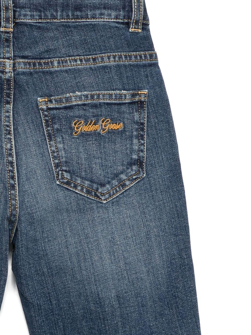 Jeans per bambina Golden Goose Kids denim con orlo sfrangiato - Image 3