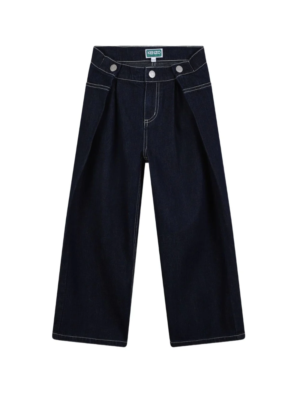 Jeans per bambina Kenzo Kids in denim con pieghe