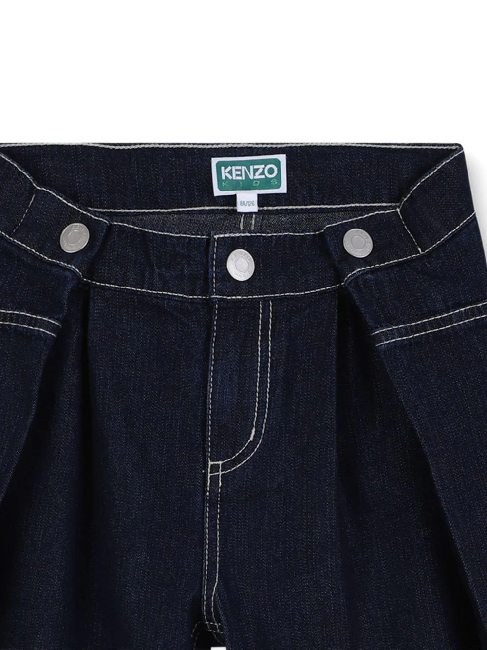 Jeans per bambina Kenzo Kids in denim con pieghe - Image 3