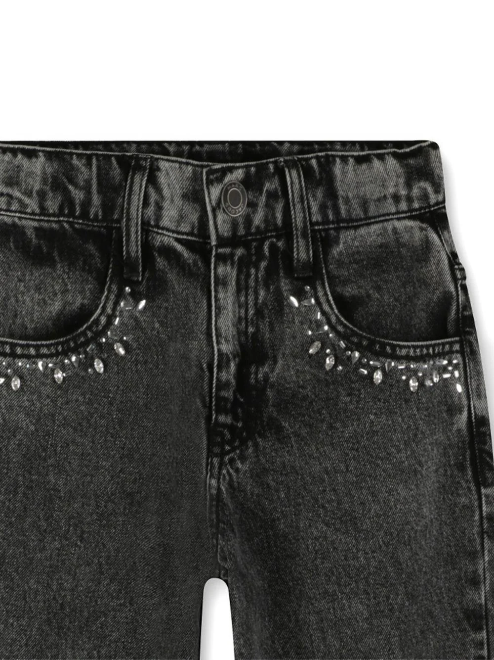 Jeans per bambina Marc Jacobs Kids in denim grigio con decorazione - Image 3