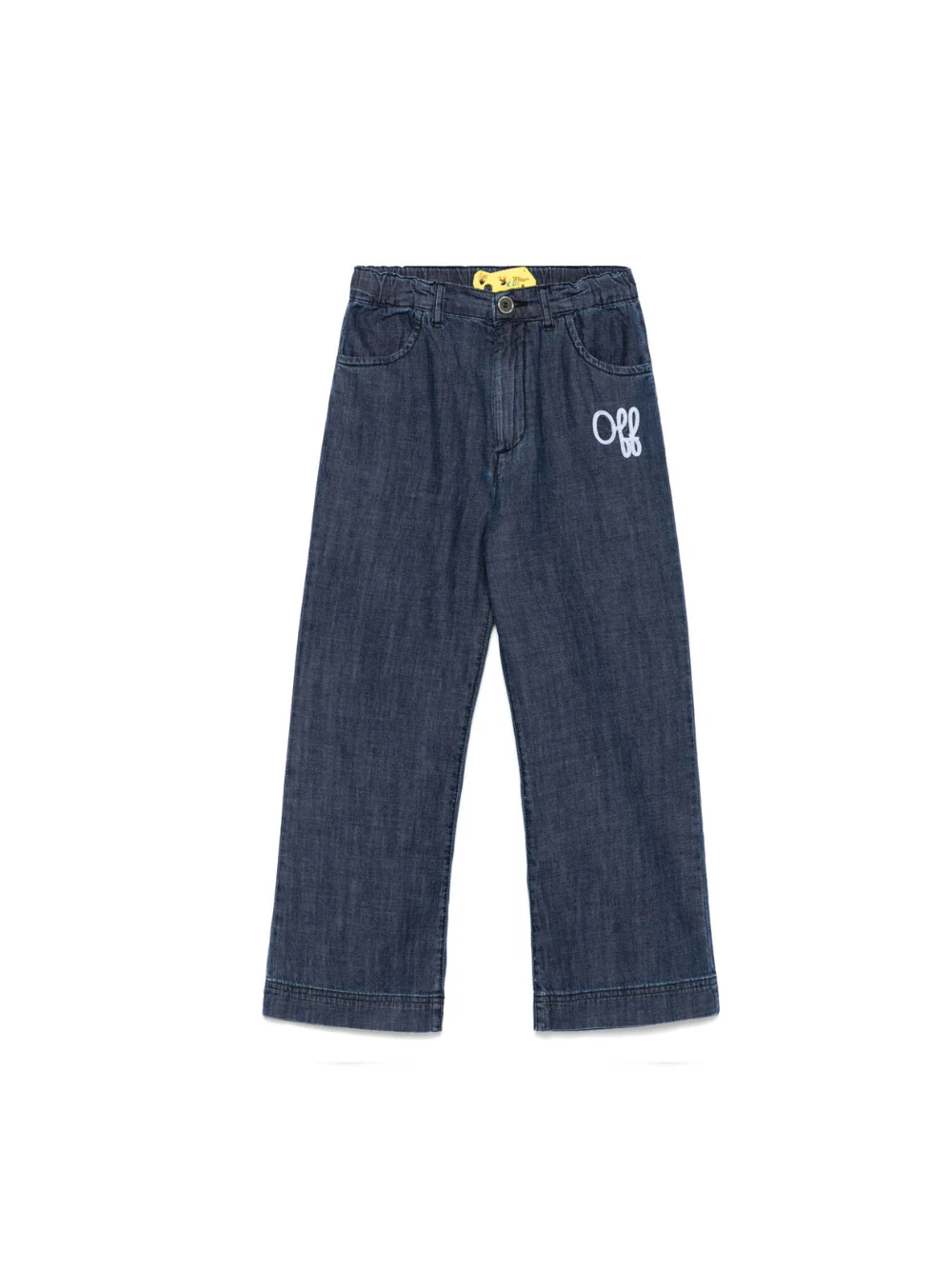 Jeans per bambina Off-White Kids denim con elastico posteriore in vita