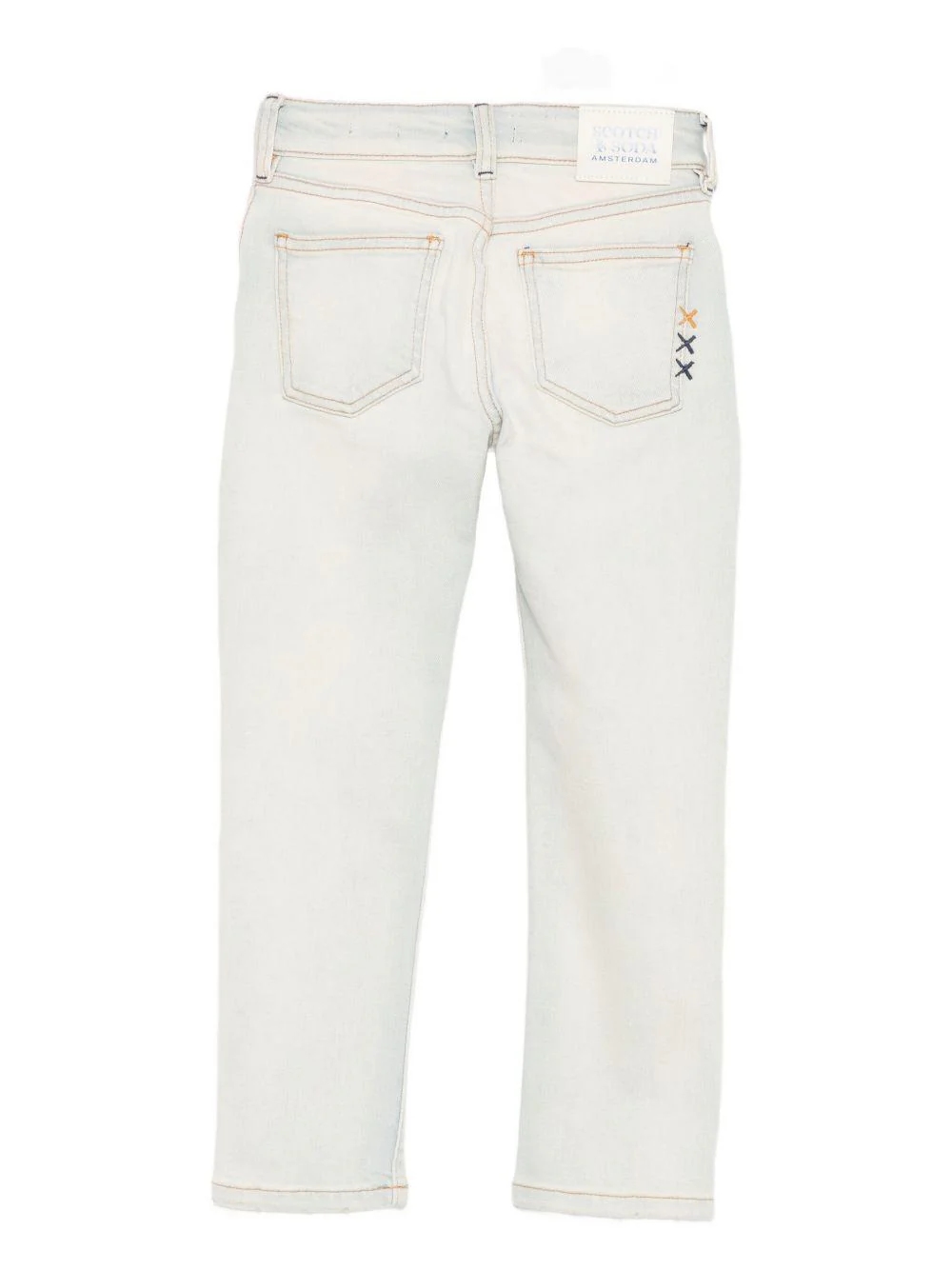 Jeans per bambina Scotch & Soda Kids azzurri con dettagli ricamati - Image 3