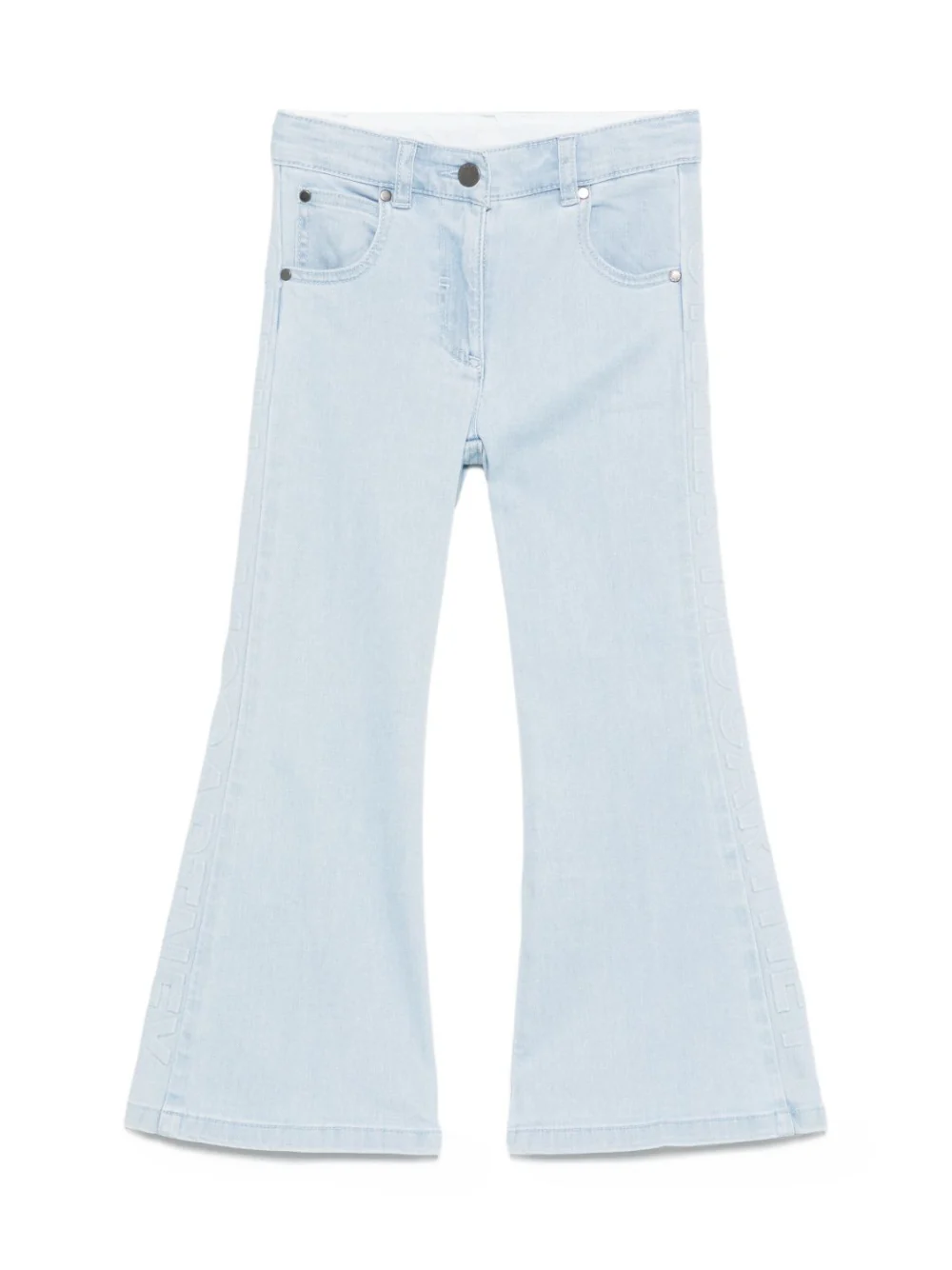 Jeans per bambina Stella McCartney Kids in denim con gamba a zampa