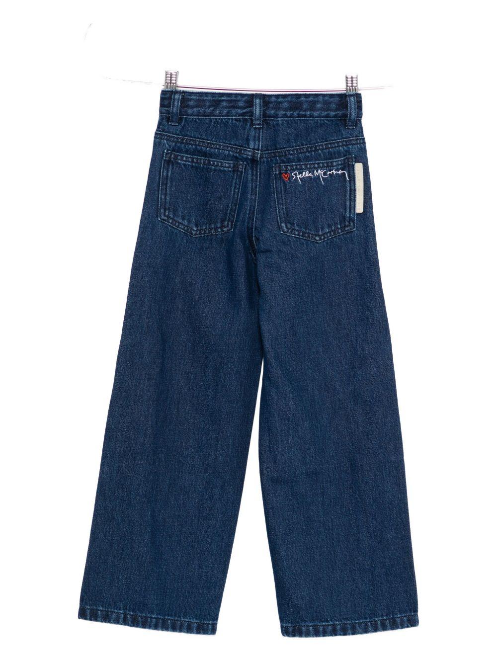 Jeans per bambina Stella McCartney Kids in denim con gamba ampia - Image 2