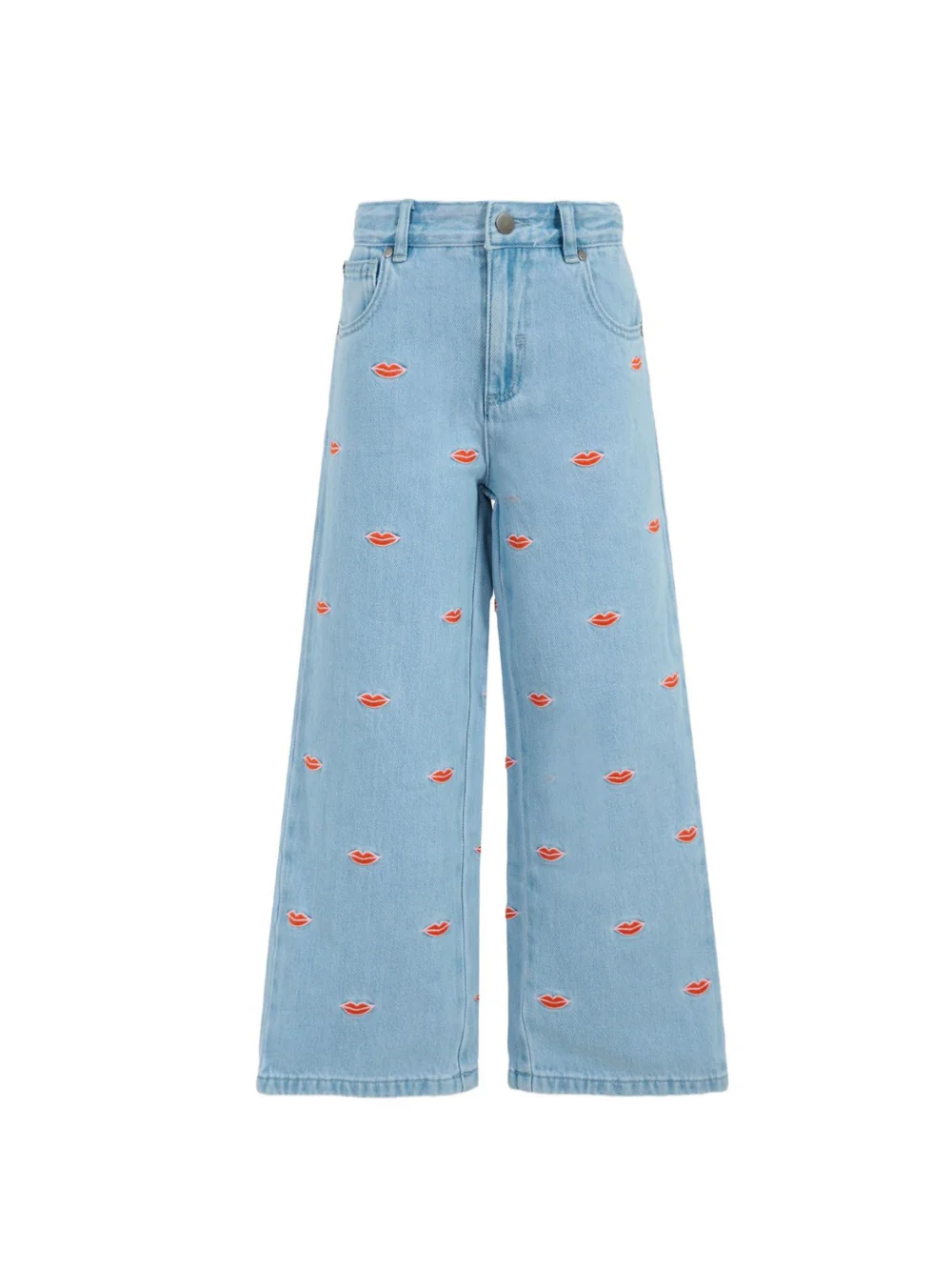 Jeans per bambina Stella McCartney Kids in denim con gamba larga