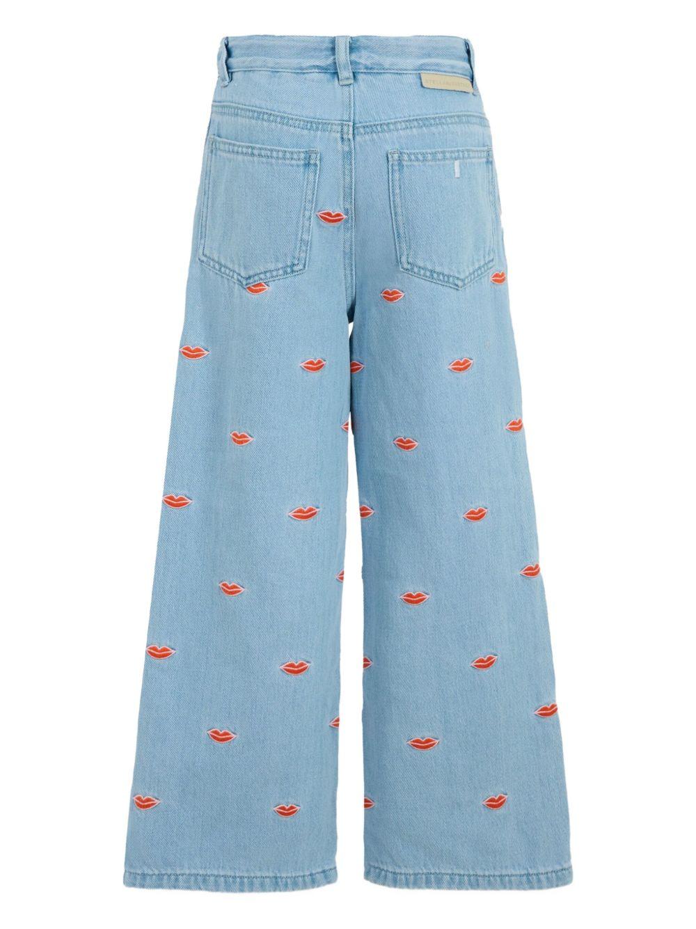 Jeans per bambina Stella McCartney Kids in denim con gamba larga - Image 2