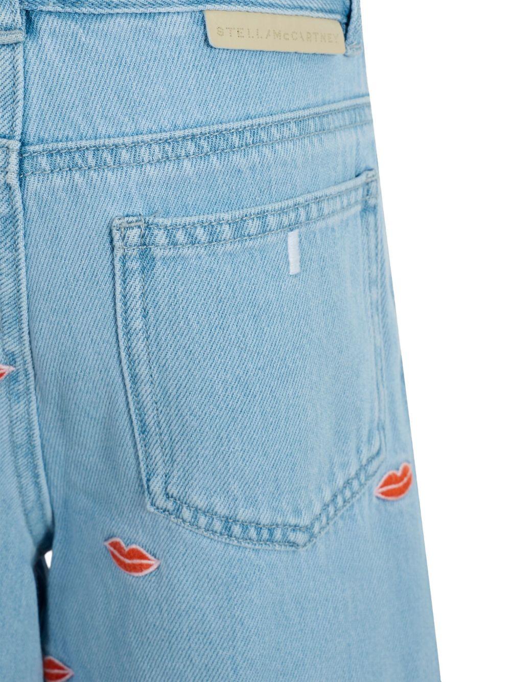 Jeans per bambina Stella McCartney Kids in denim con gamba larga - Image 3