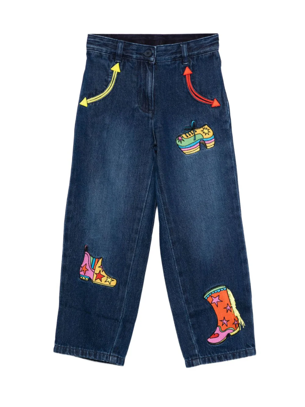 Jeans per bambina Stella McCartney Kids in denim con ricami