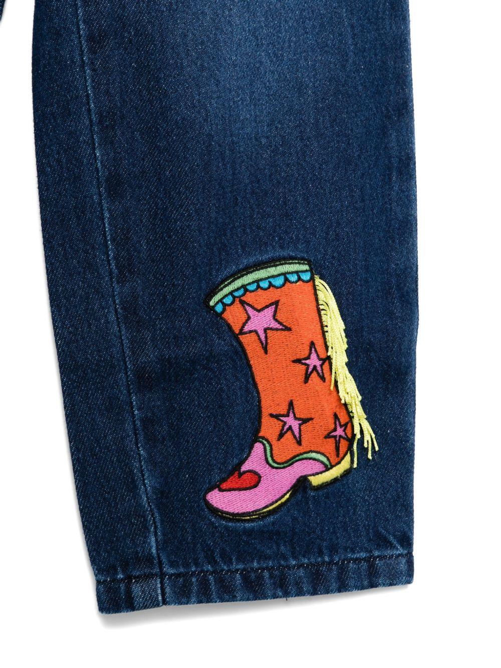 Jeans per bambina Stella McCartney Kids in denim con ricami - Image 2