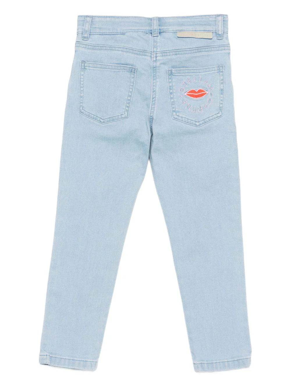 Jeans per bambina Stella McCartney Kids in denim con ricamo sulla tasca posteriore - Image 3