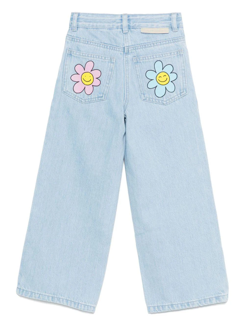 Jeans per bambina Stella McCartney Kids in denim con stampa floreale - Image 3