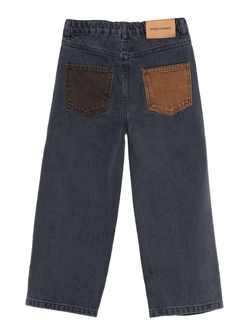 Jeans per bambino Bobo Choses denim con design color-block - Image 2