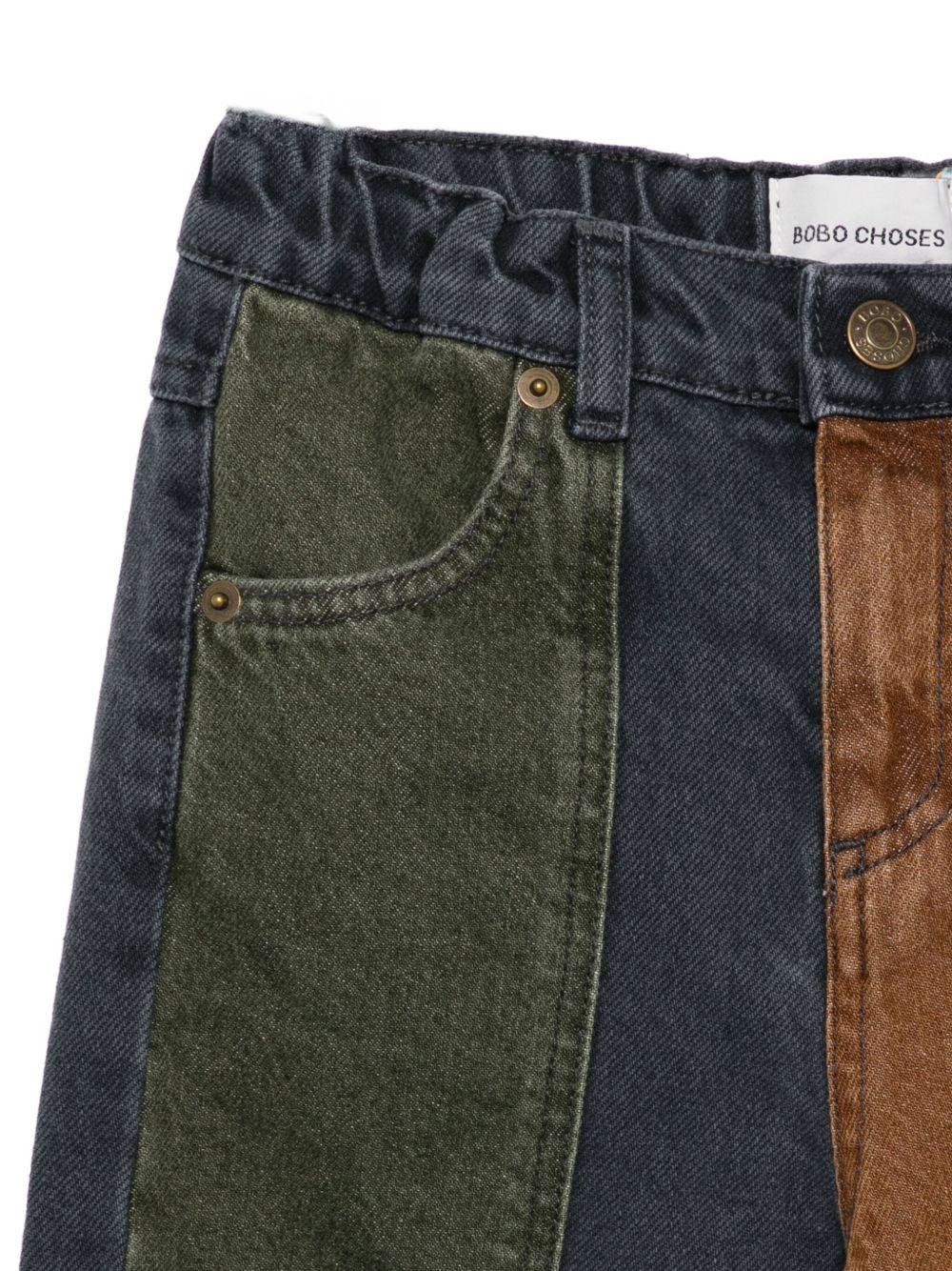 Jeans per bambino Bobo Choses denim con design color-block - Image 3