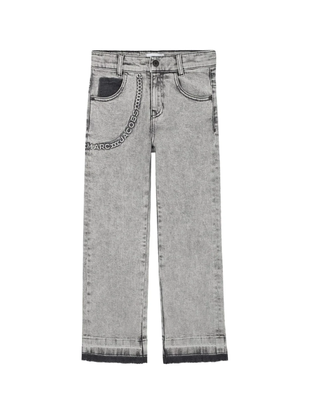 Jeans per bambino Marc Jacobs Kids grigi con stampa logo