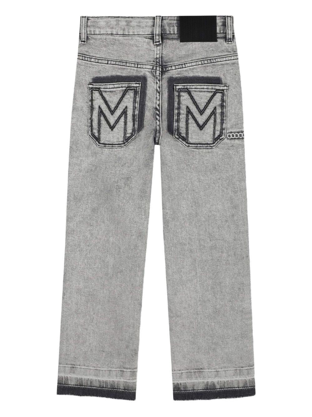Jeans per bambino Marc Jacobs Kids grigi con stampa logo - Image 3