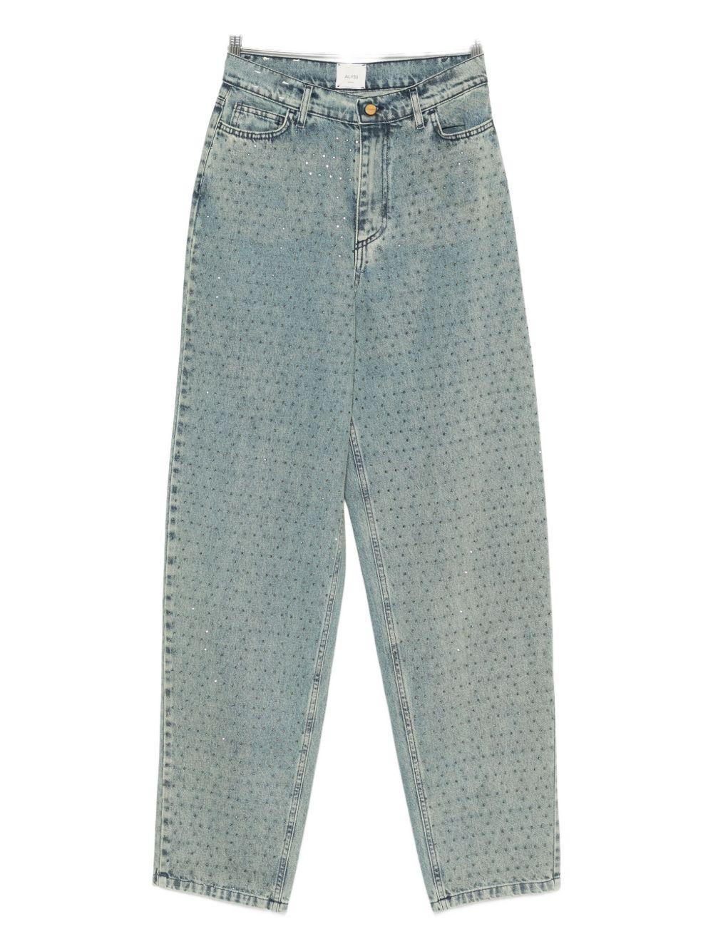 Jeans per donna Alysi denim con decorazione strass