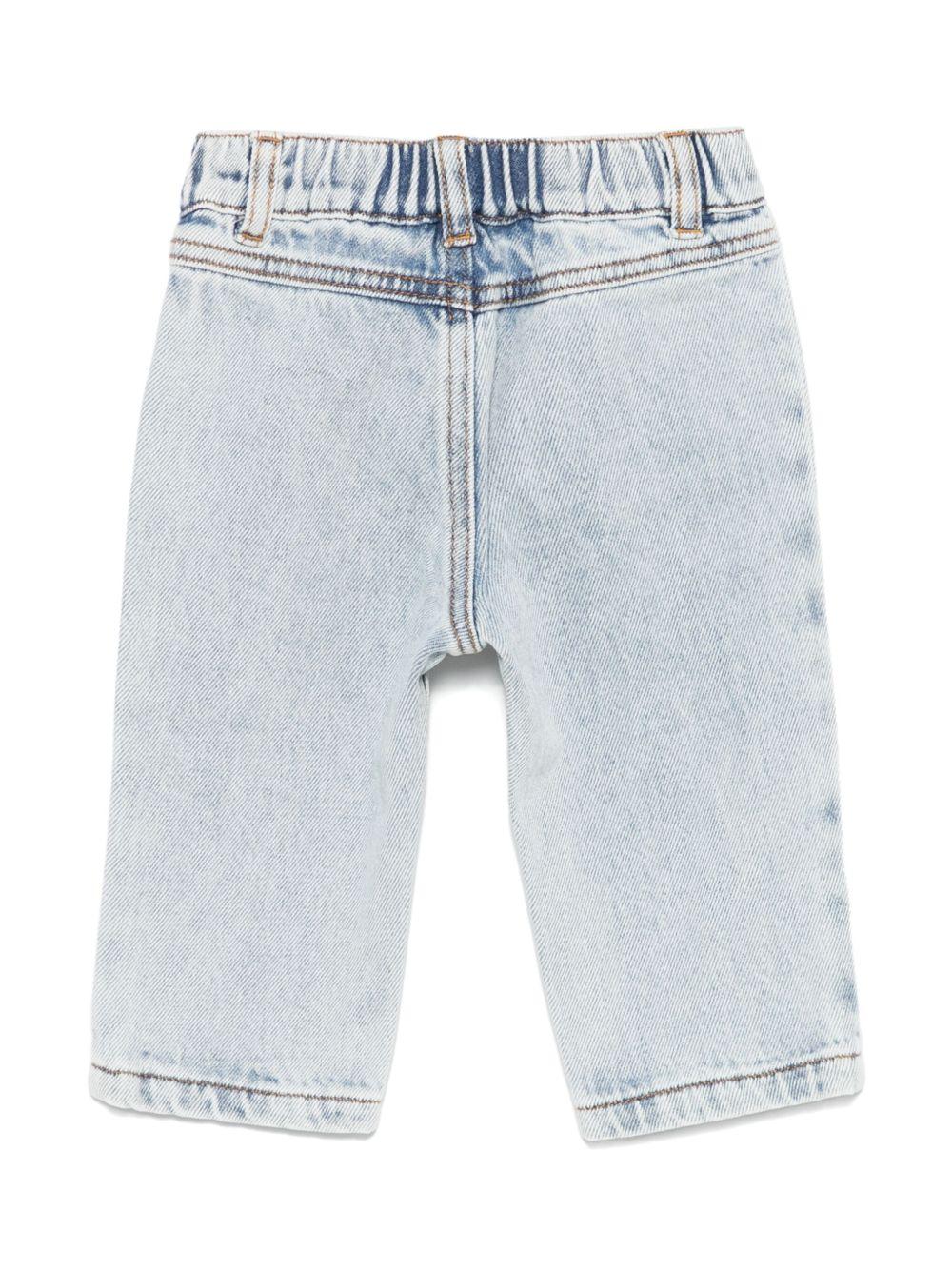 Jeans per neonato Moschino Kids denim con vita elasticizzata - Image 2
