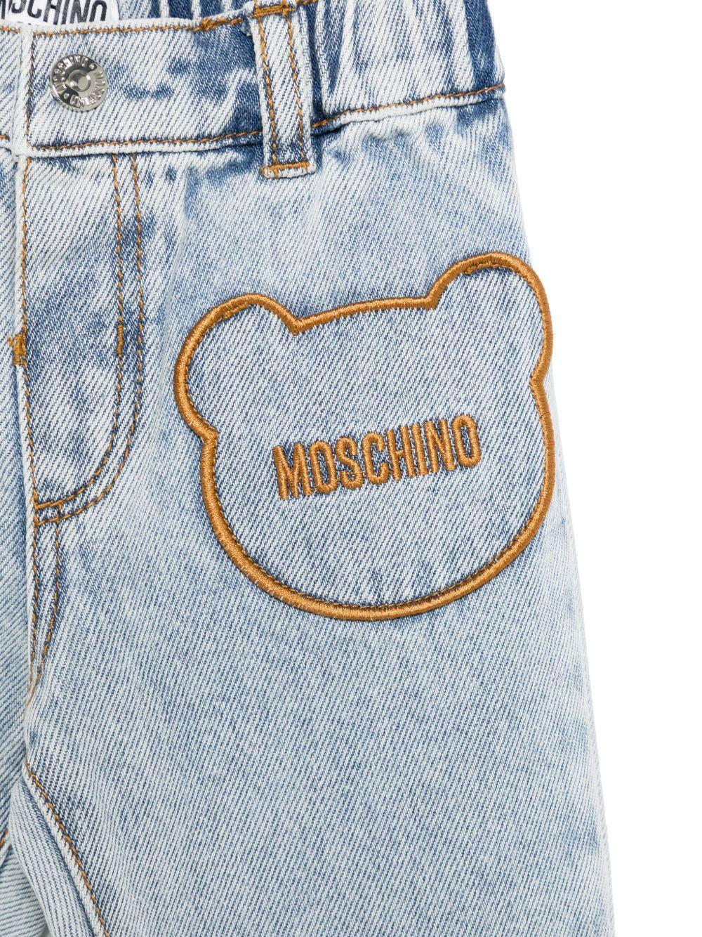 Jeans per neonato Moschino Kids denim con vita elasticizzata - Image 3