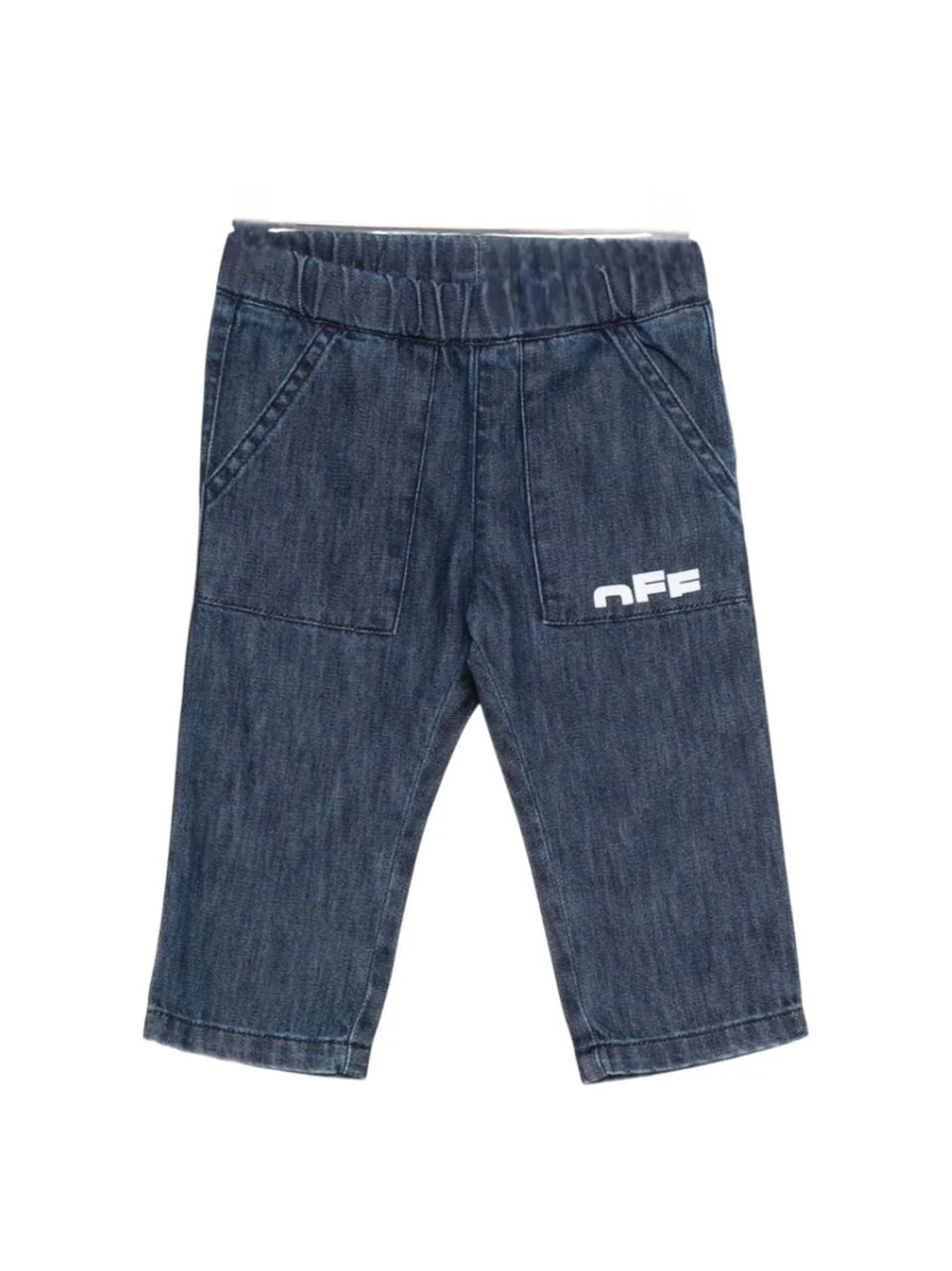 Jeans per neonato Off-White Kids in denim con elastico in vita
