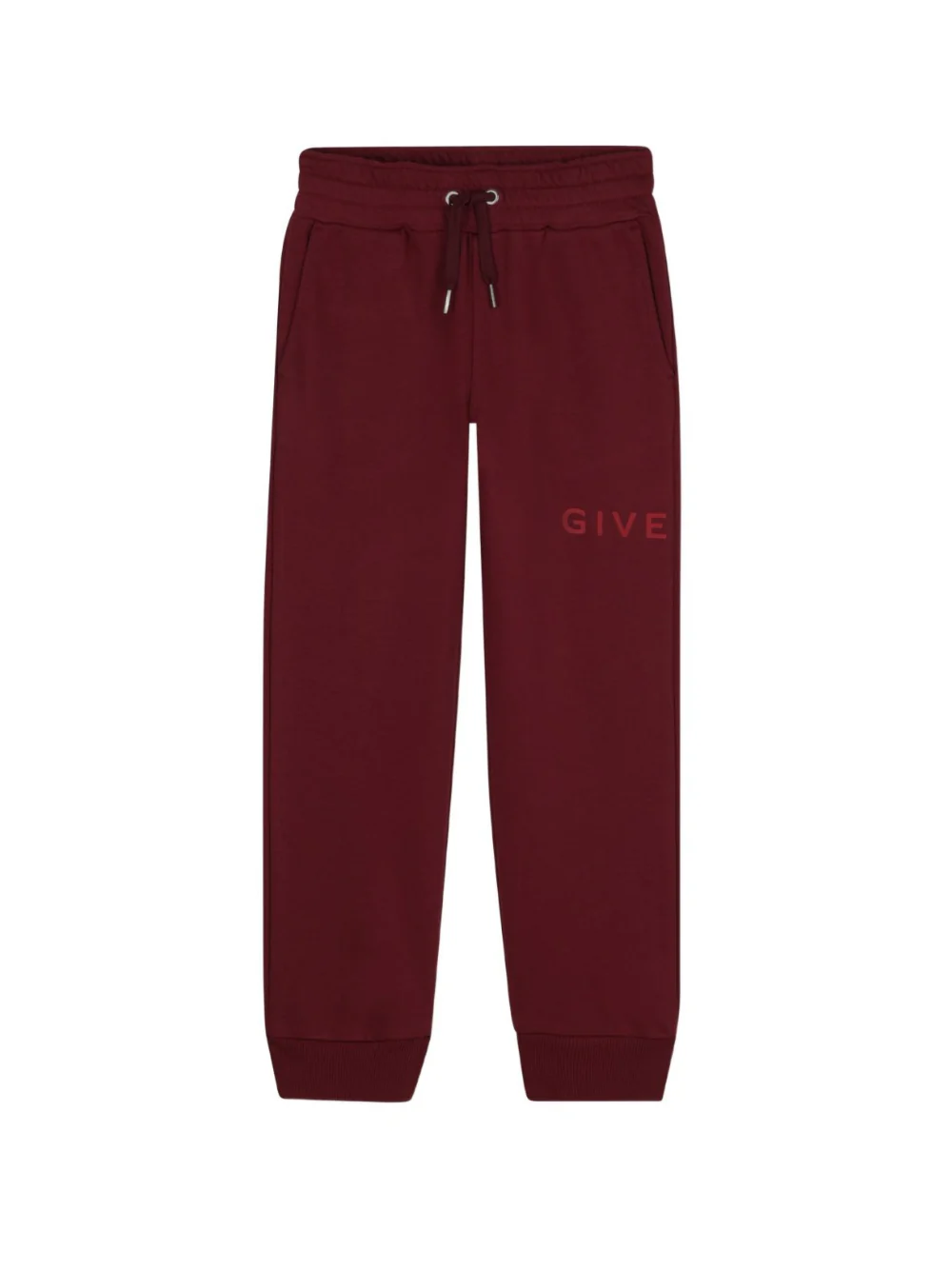 Joggers per bambino Givenchy bordeaux con logo sulla gamba