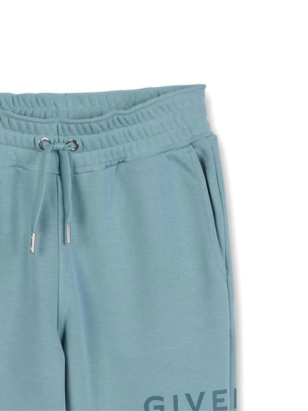 Joggers per bambino Givenchy Kids azzurro con logo sulla gamba - Image 3