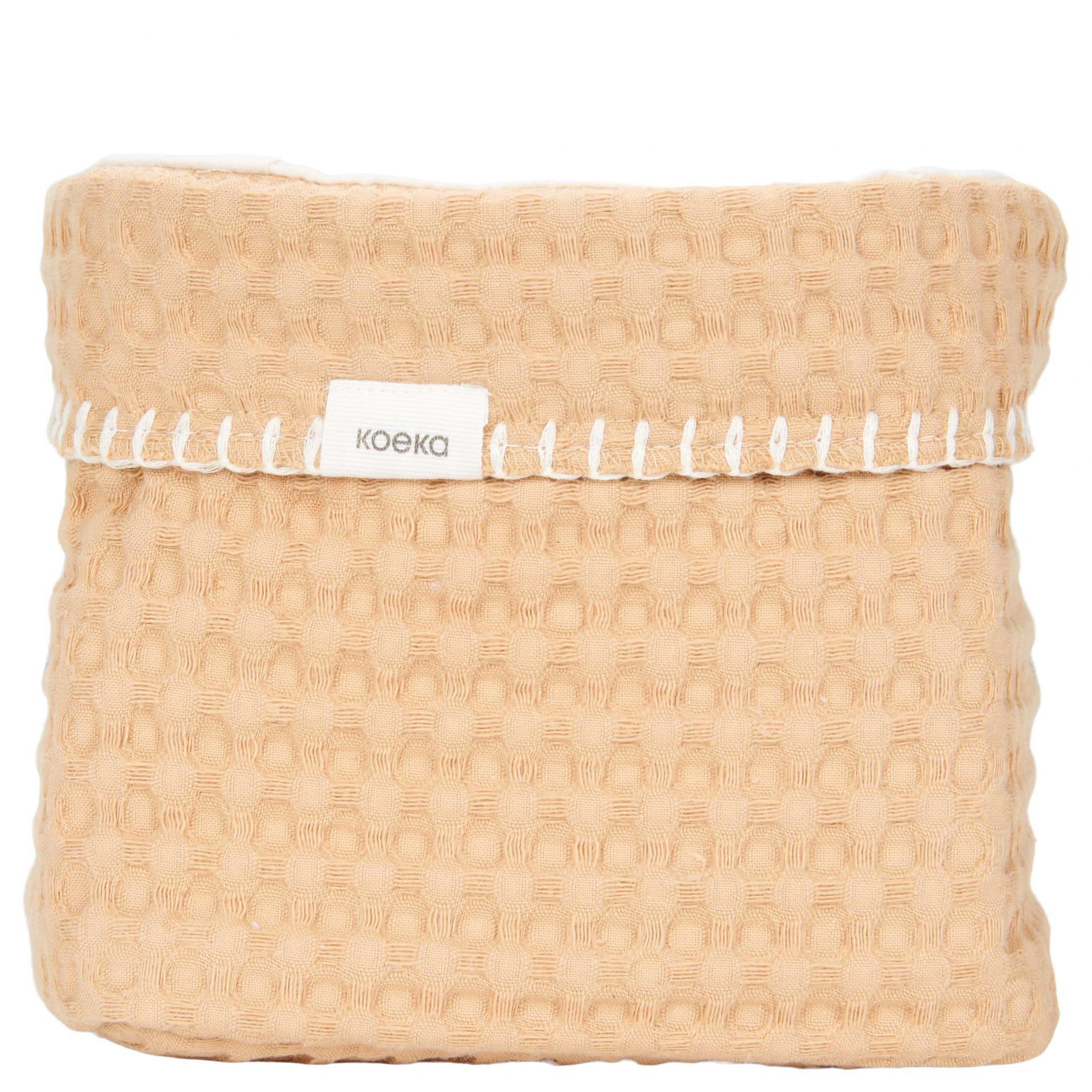 Cesto per prodotti neonato Koeka Anversa naturale beige con tessuto a nido d'ape - Image 2