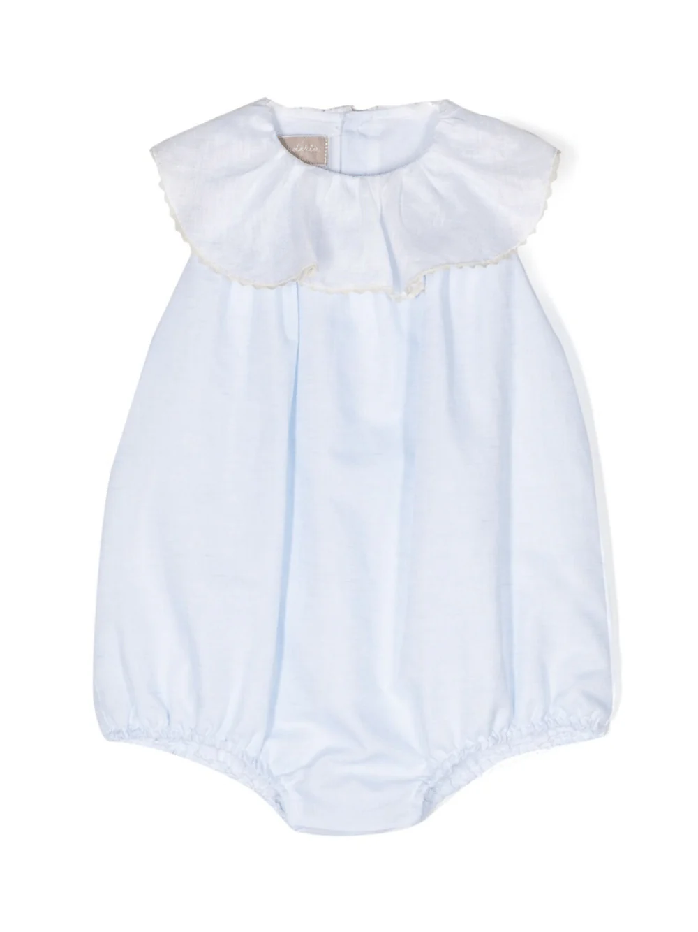 Tutina per neonata La Stupenderia azzurro con colletto ampio