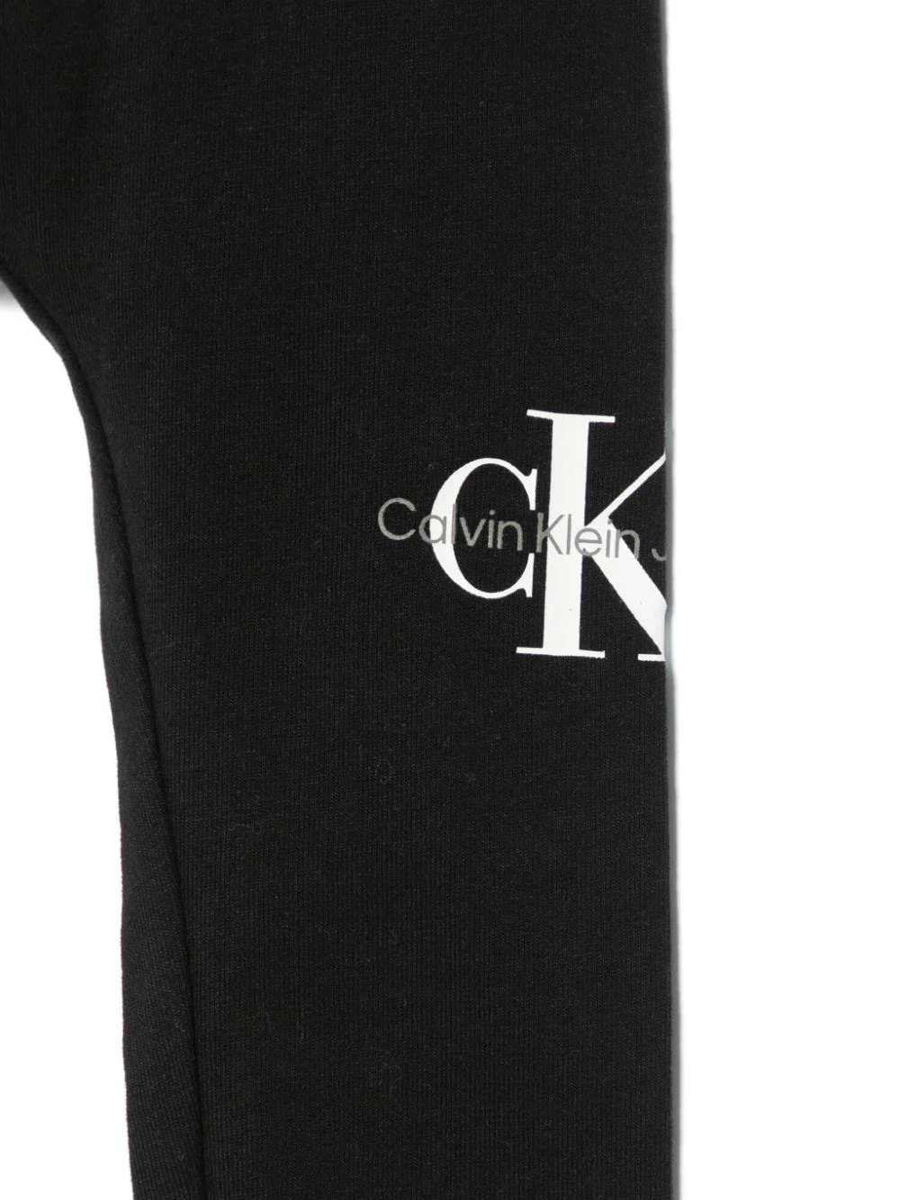 Leggings con monogramma per neonata Calvin Klein Kids nero con stampa sulla gamba - Image 3